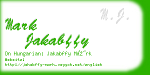 mark jakabffy business card